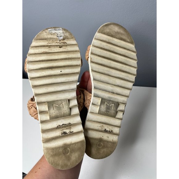 MARC FISHER jamie tan braided slide sandals 8.5 - Picture 5 of 8